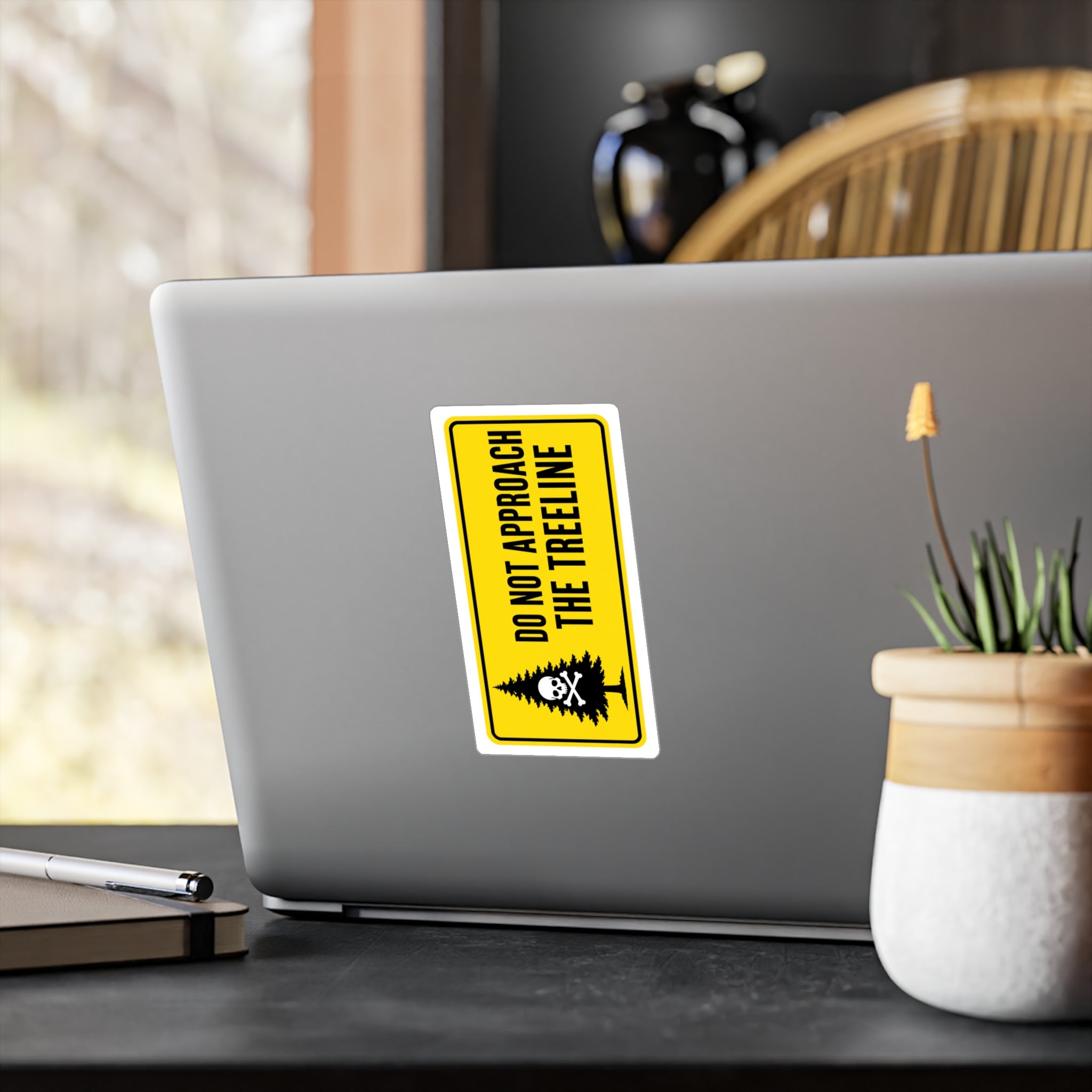 "DO NOT APPROACH THE TREELINE" Bumper Sticker