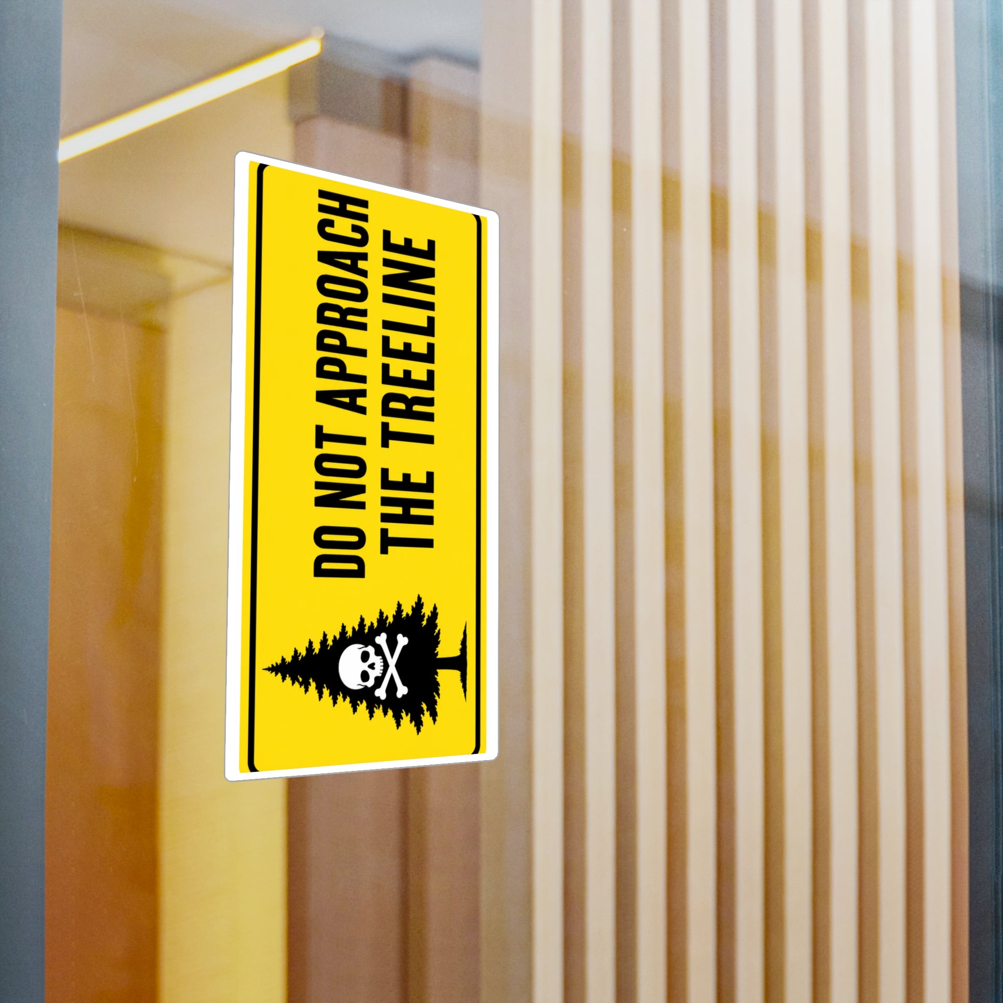 "DO NOT APPROACH THE TREELINE" Bumper Sticker